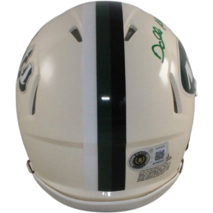 Darrelle Revis Autographed New York Jets Retro Mini Helmet Beckett Witness 58222