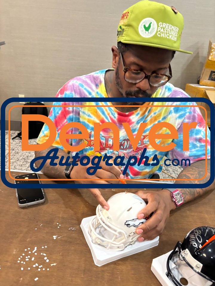 Von Miller Autographed Denver Broncos 24 Alt Mini Helmet Beckett Witness 54685
