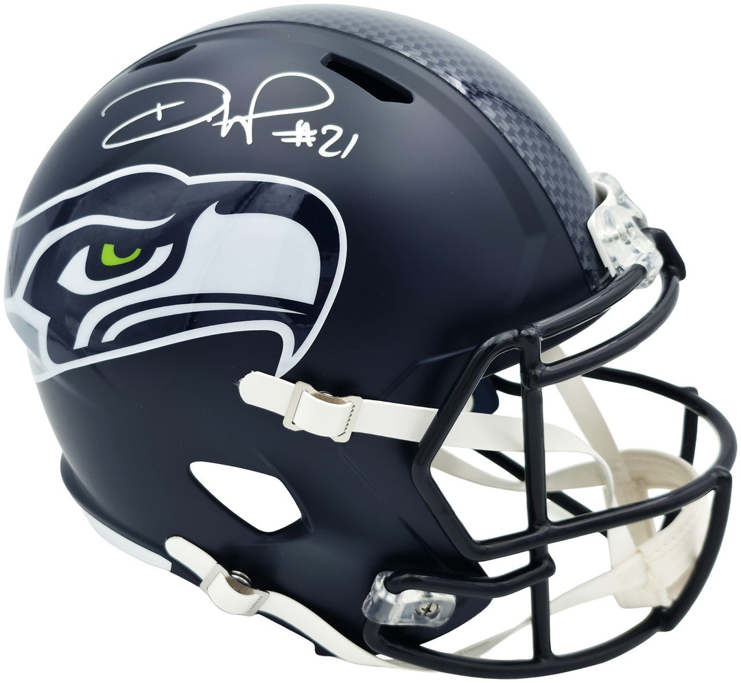 Devon Witherspoon Signed Seahawks SB LX Logo Full Size Replica Helmet BAS
