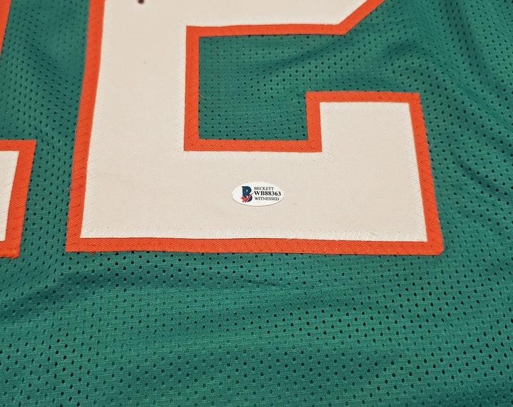 Miami Dolphins Bob Griese Signed Teal Jersey Beckett Witness