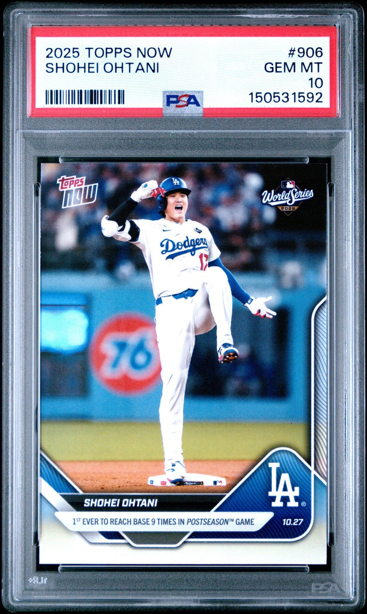 Graded 2025 Topps Now Shohei Ohtani #906 Baseball Card PSA 10 Gem Mint