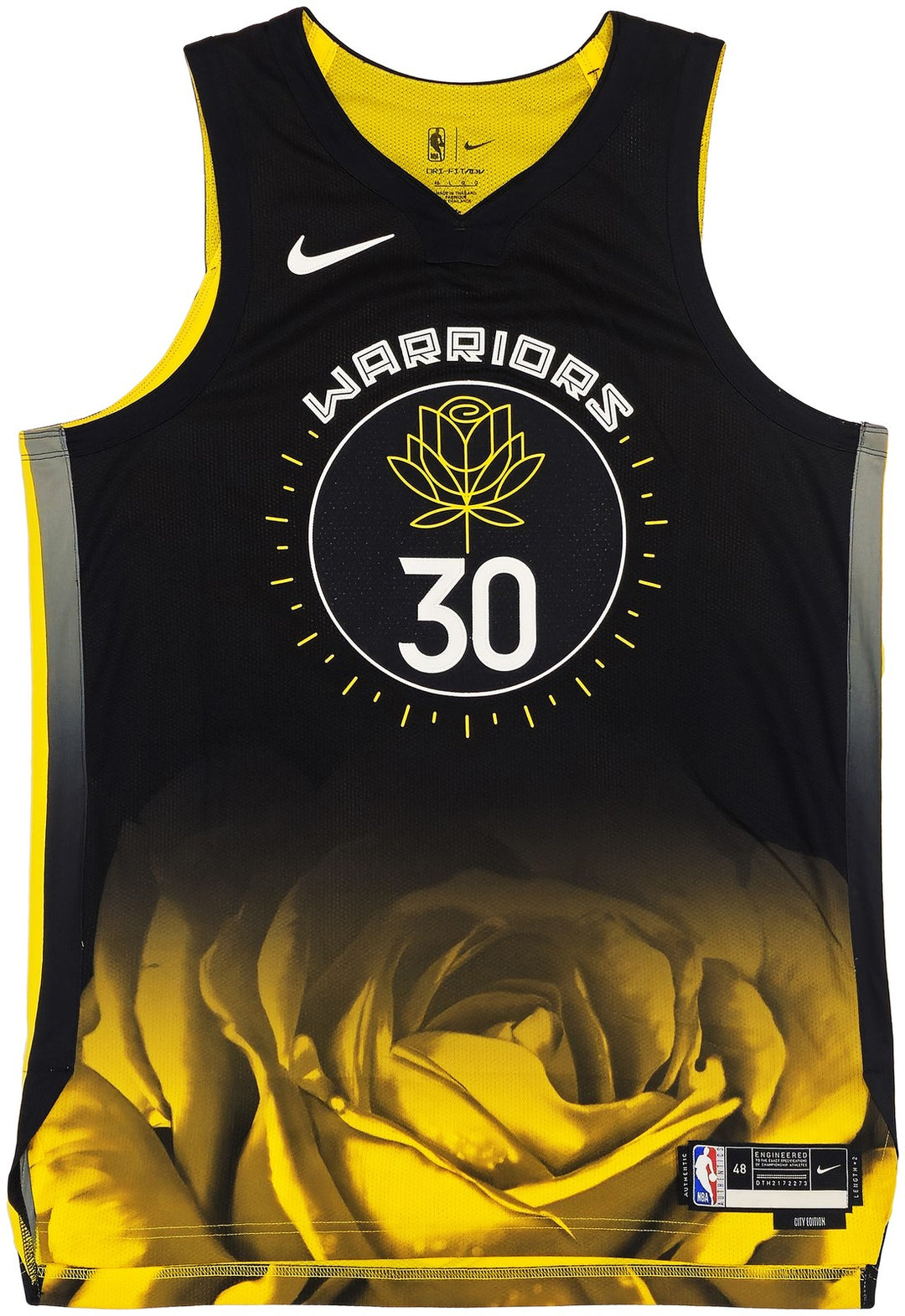 Warriors Stephen Curry Signed Black Nike City Edition Jersey Size 48+2 JSA