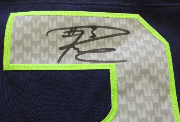 Seattle Seahawks Russell Wilson Signed Blue Nike Elite Jersey Size 52 RW Holo