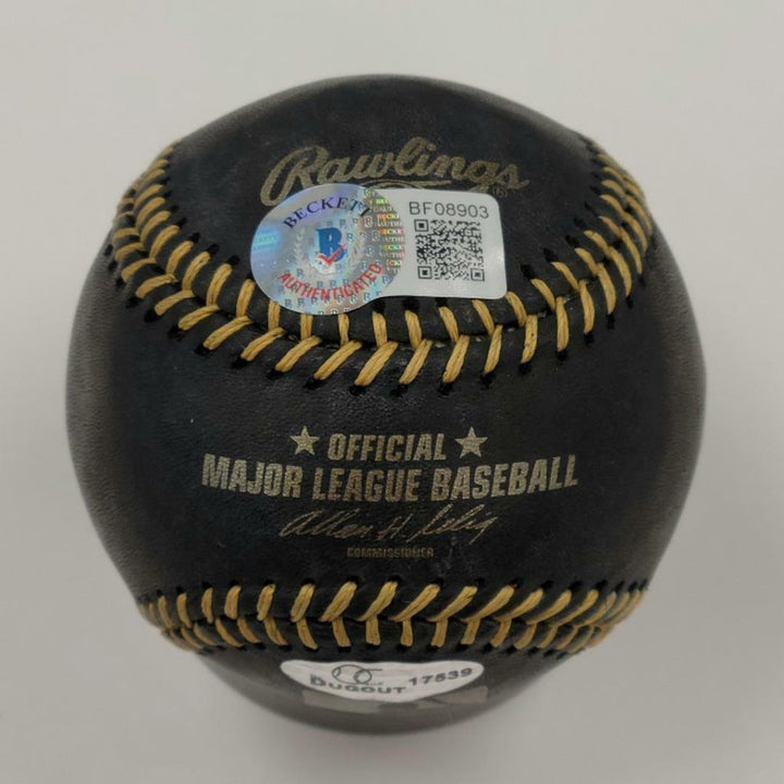 Eric Karros autograph signed "92 ROY" MLB Black Baseball LA Dodgers ~ BAS Holo
