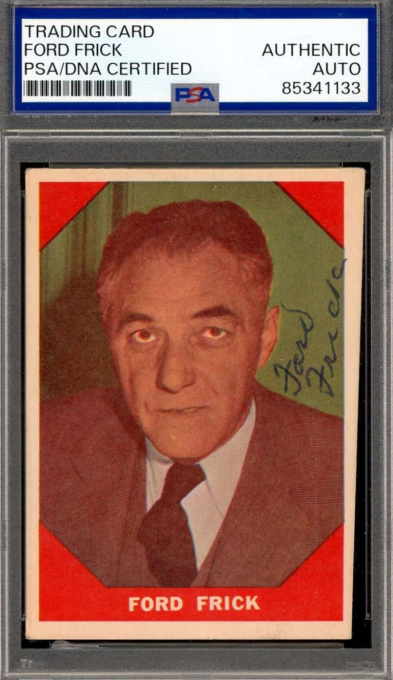 Ford Frick PSA DNA Signed 1960 Fleer Autograph