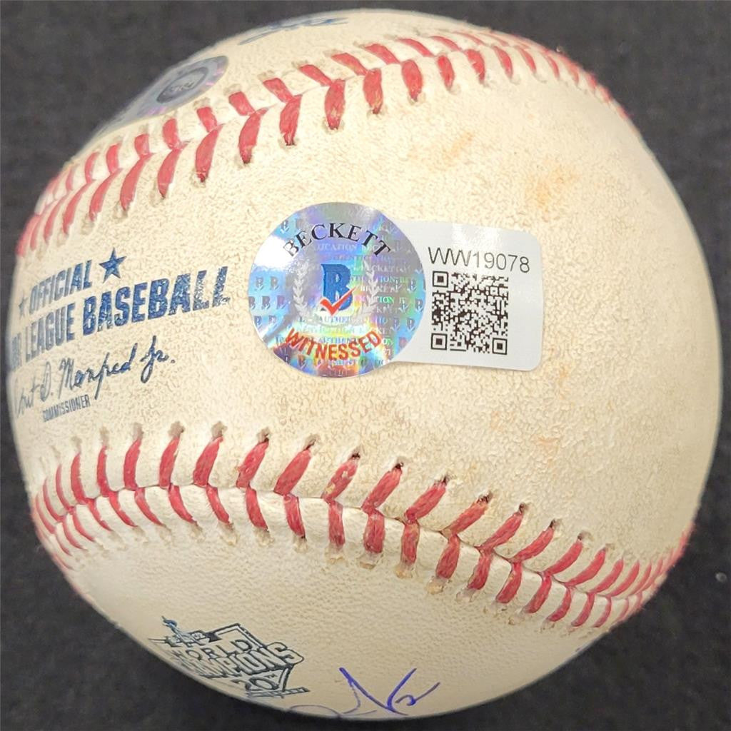 Luis Rengifo signed "GU vs Twins 8-14-22" 2022 GU Game Used MLB Baseball MLB BAS