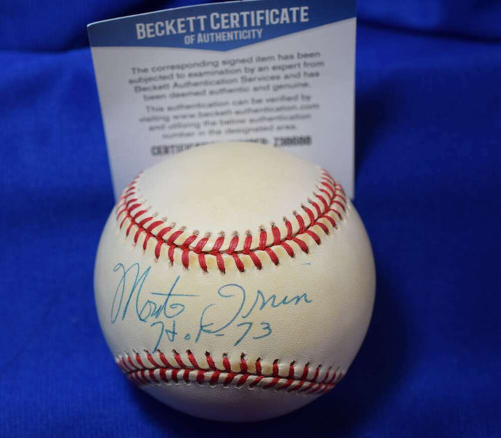 Monte Irvin HOF 73 BAS Beckett Coa Autograph National League  Signed Baseball