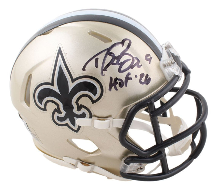 Drew Brees Signed New Orleans Saints Mini Speed Helmet HOF 26 BAS