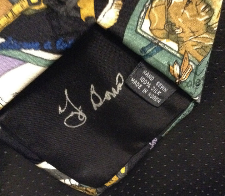 Yogi Berra signed Yankees Nicole Miller Men's TIE Bold 1/1 Auto RARE cbm COA