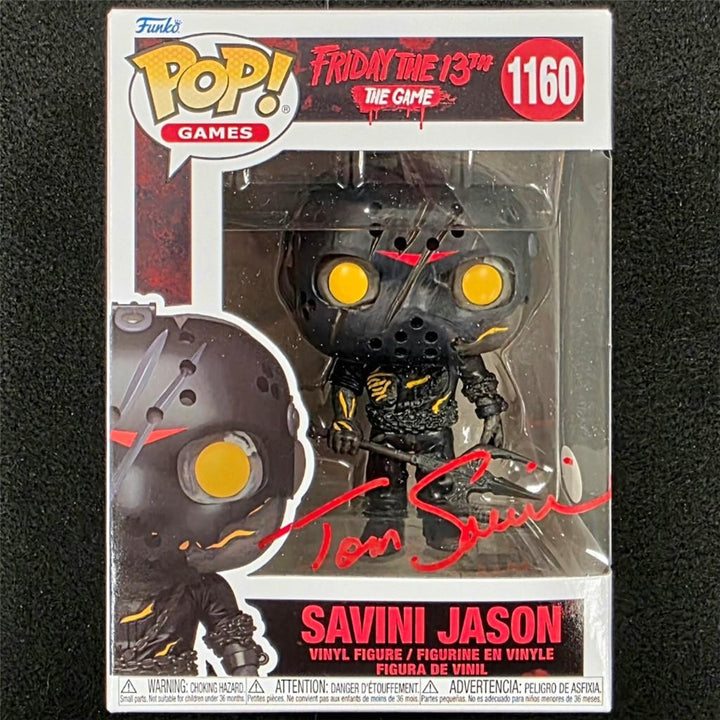 Tom Savini signed Jason Friday the 13th Funko Pop! #1160 red autograph JSA