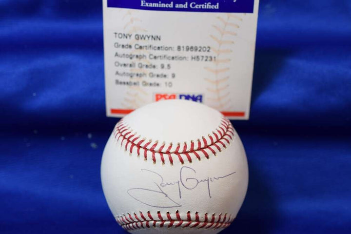 Tony Gwynn Gem Mint 10 PSA DNA COA Autograph OML Major League Signed Baseball