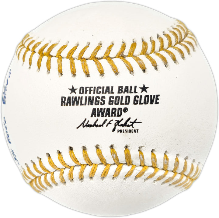 Dave Concepcion Signed Gold Glove Award Logo Baseball Reds 5X GG Beckett Wit