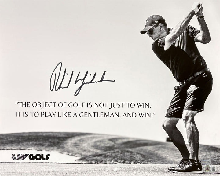 Phil Mickelson Signed 16x20 LIV Golf Photo BAS
