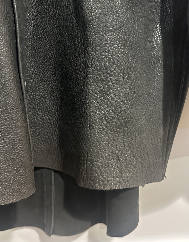 Vintage Branded Garments Black Leather Jacket Button Usa New W/out Tag Sz M 44