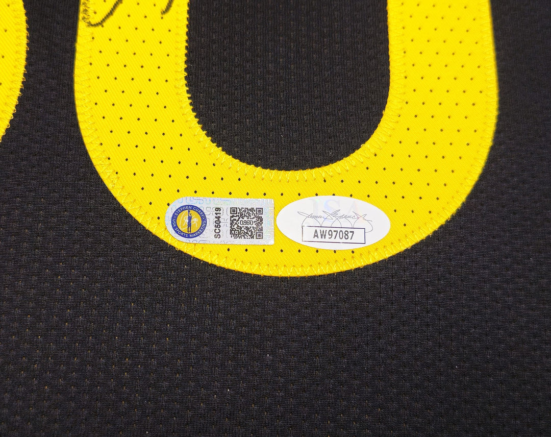 Warriors Stephen Curry Signed Black Nike City Edition Jersey Size 48+2 JSA