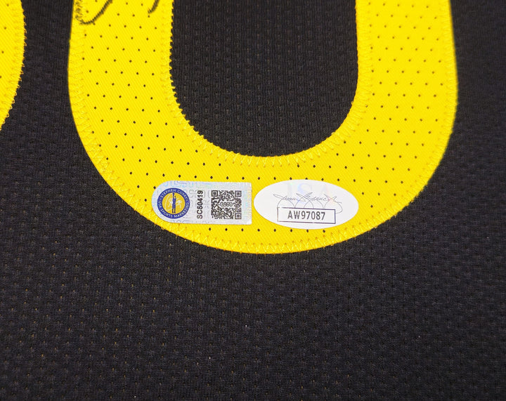 Warriors Stephen Curry Signed Black Nike City Edition Jersey Size 48+2 JSA