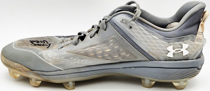 Gunnar Henderson Auto Grey Under Armour Yard MT Game Used Rookie Cleats Orioles