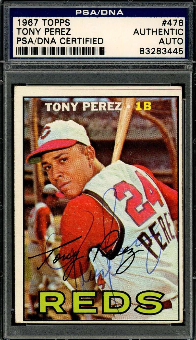 Tony Perez PSA DNA  Vintage Signed 1967 Topps Autograph