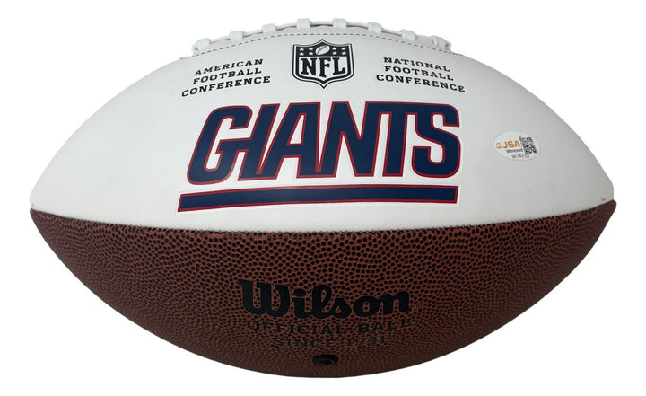 Odell Beckham Signed New York Giants Logo Football JSA QR