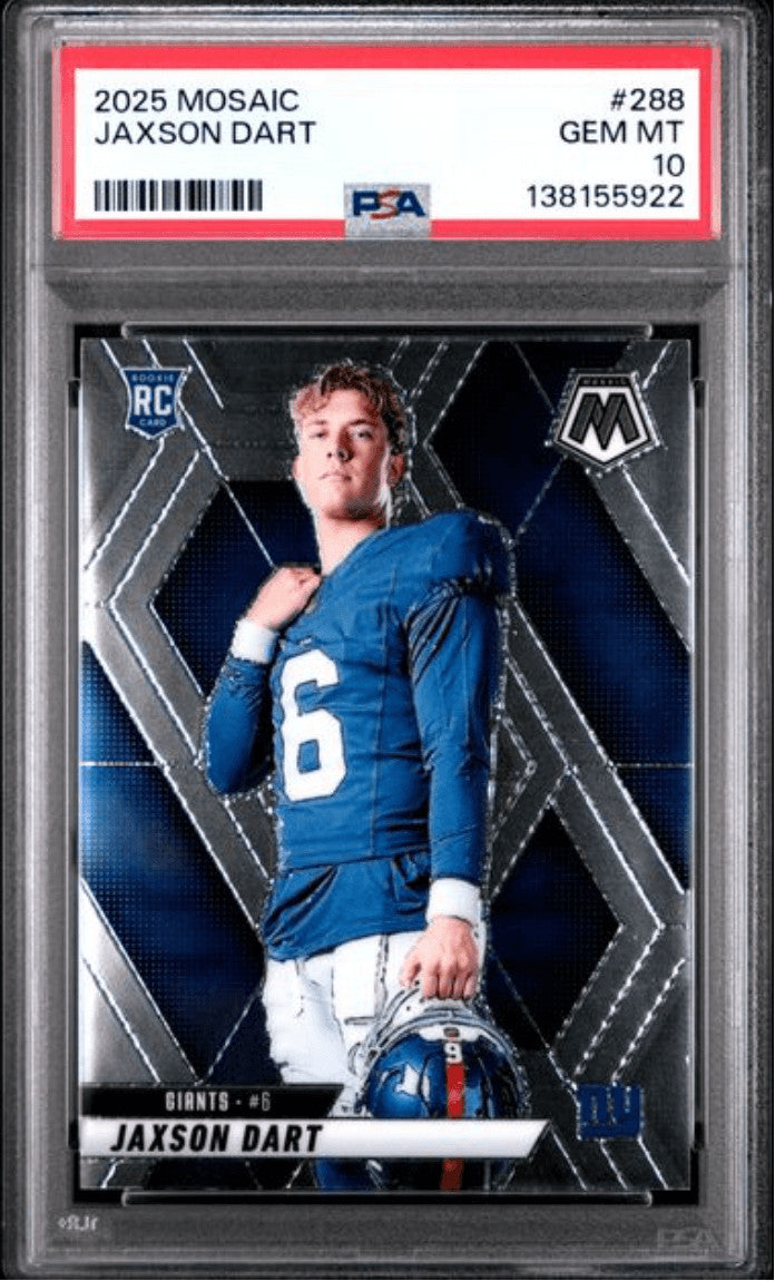 Graded 2025 Panini Mosaic Jaxson Dart #288 Rookie RC Card PSA 10 Gem Mint