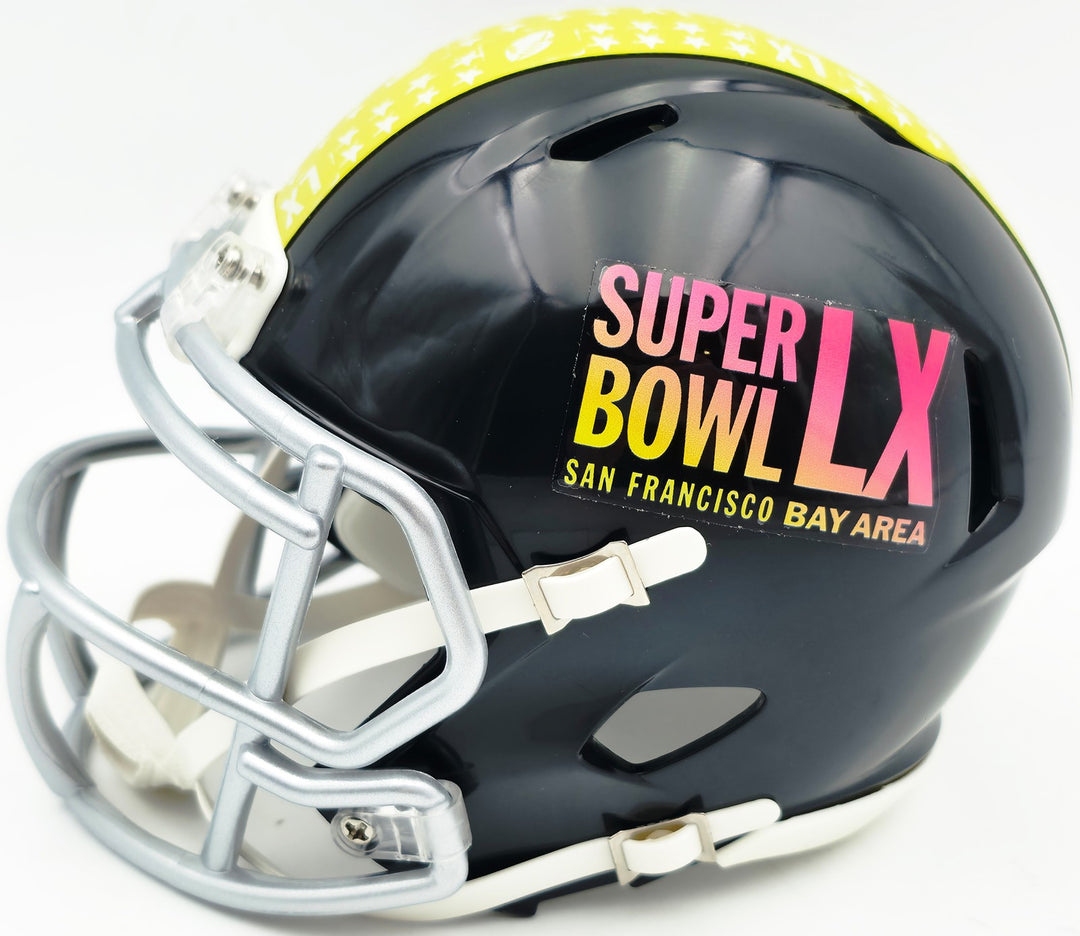 Mike Macdonald Signed Seahawks Black SB LX Speed Mini Helmet BAS Witness