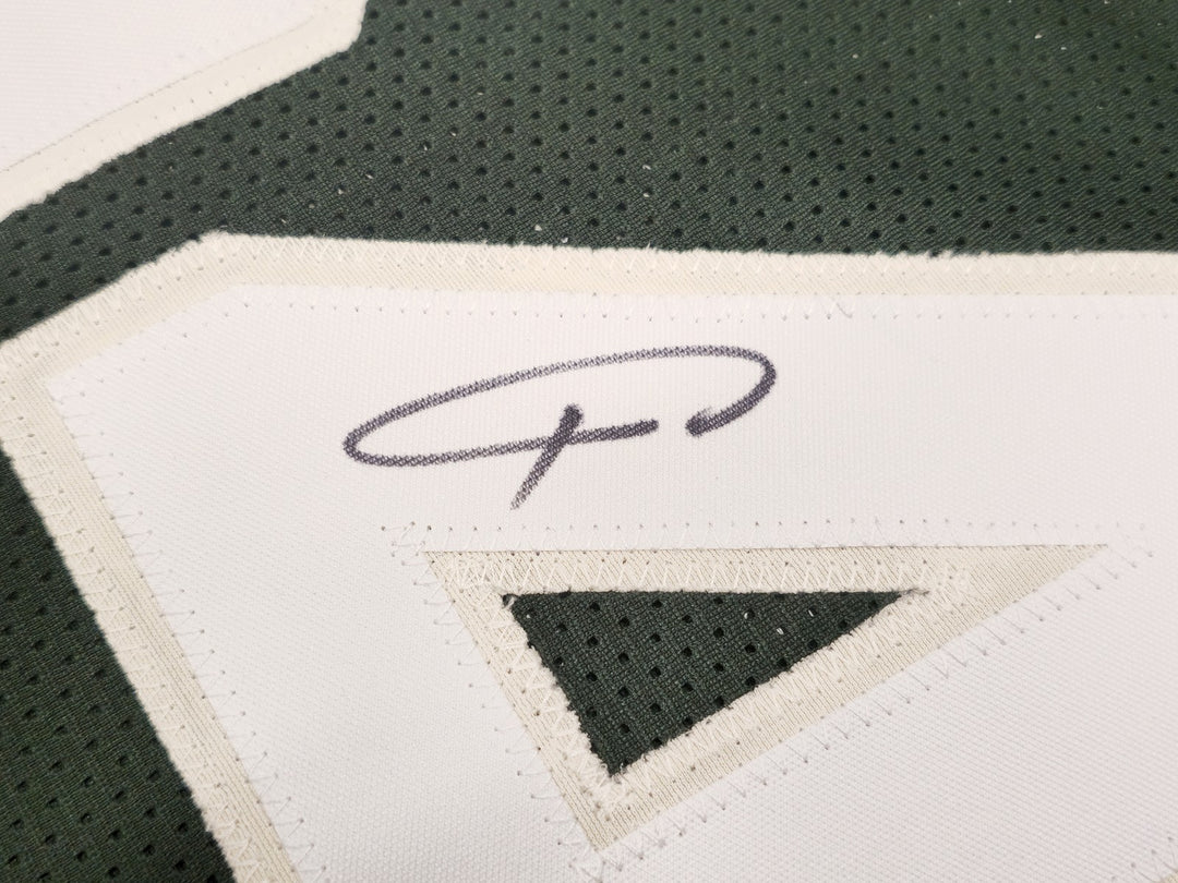 Milwaukee Bucks Giannis Antetokounmpo Signed Framed Green Jersey Beckett BAS QR