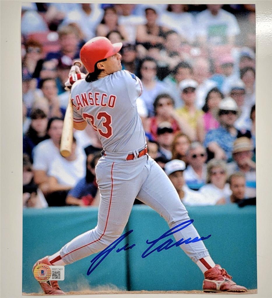 Jose Canseco signed Texas Rangers 8x10 Photo #2 autograph ~ BAS Beckett Witness