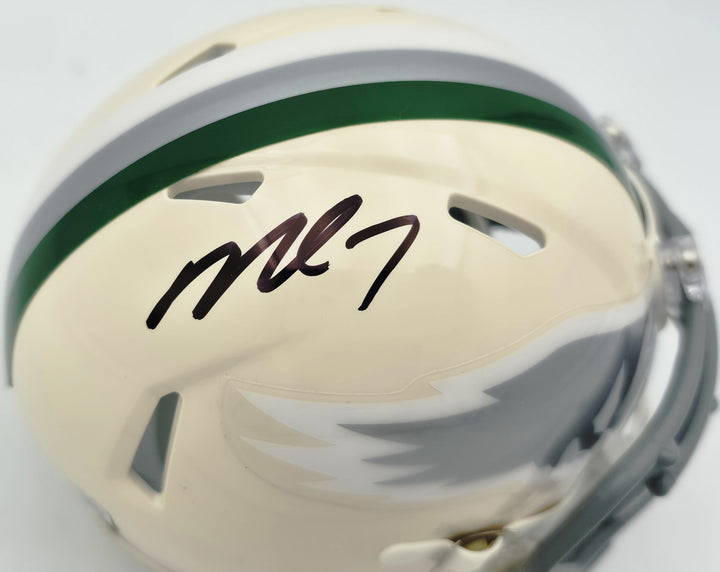 Michael Vick Signed Philadelphia Eagles Cream Retro Speed Mini Helmet
