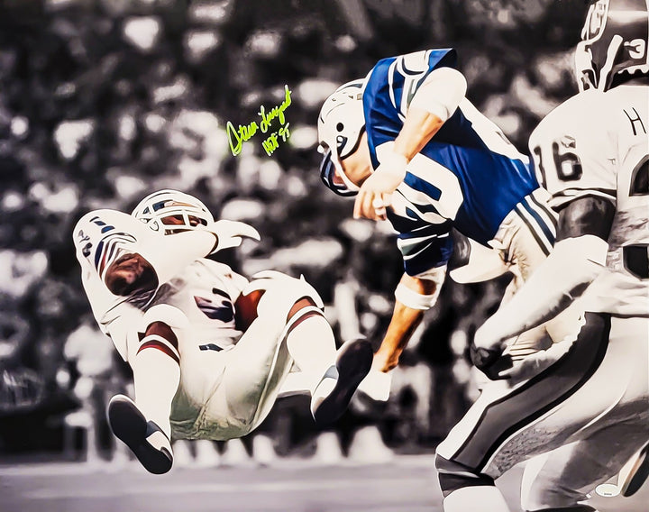 Steve Largent Auto 16x20 Photo Seahawks HOF 95 Hit Fumble On Mike Harden