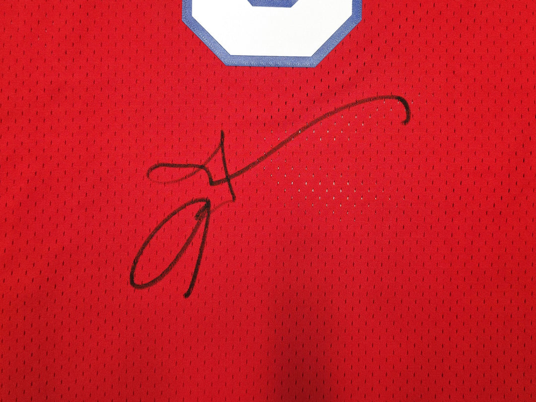 Philadelphia 76ers Allen Iverson Signed Red Mitchell & Ness 2002-03 HWC