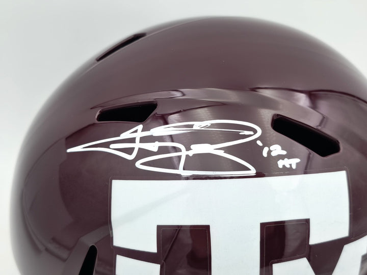 Johnny Manziel Auto Texas A&M Aggies Maroon Full Size Speed Replica Helmet 12 HT