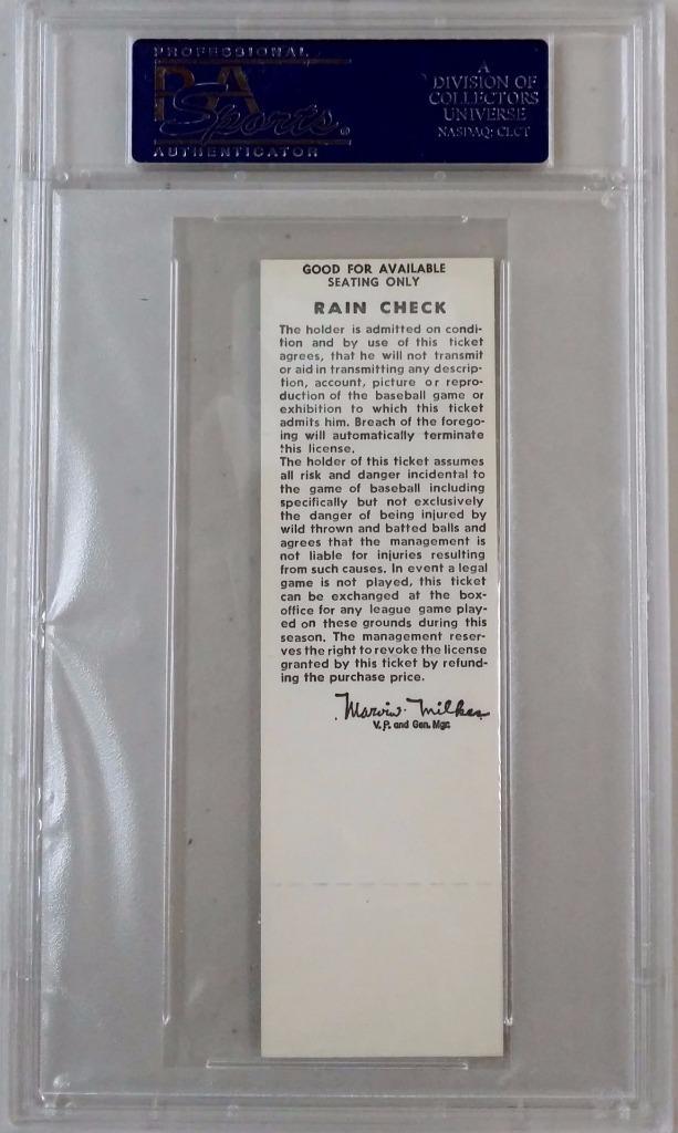 SEATTLE PILOTS vs DETROIT TIGERS May 29, 1970 Full Unused Game Ticket ~ PSA 9