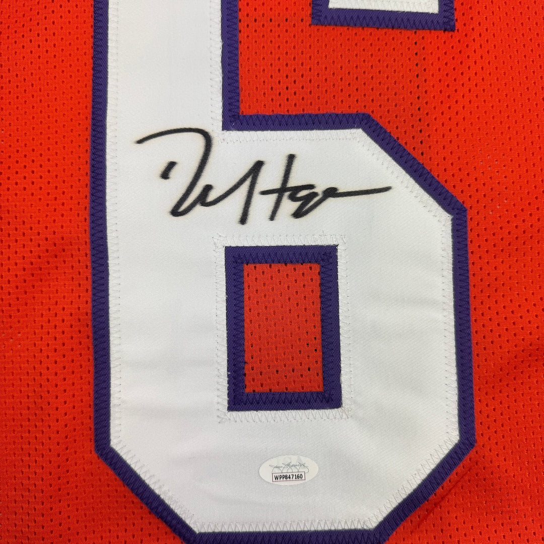 Autographed/Signed DeAndre Hopkins Clemson Orange Football Jersey JSA COA