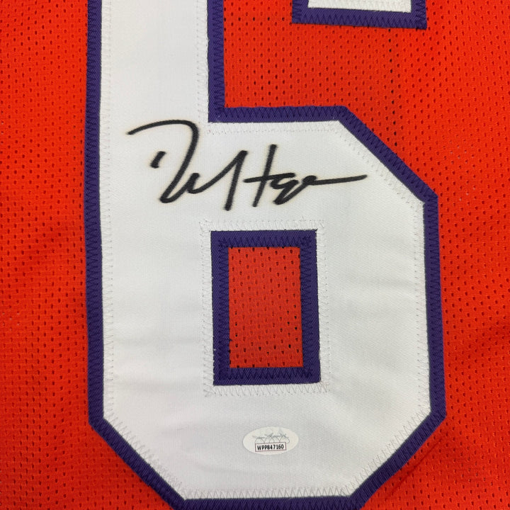 Autographed/Signed DeAndre Hopkins Clemson Orange Football Jersey JSA COA