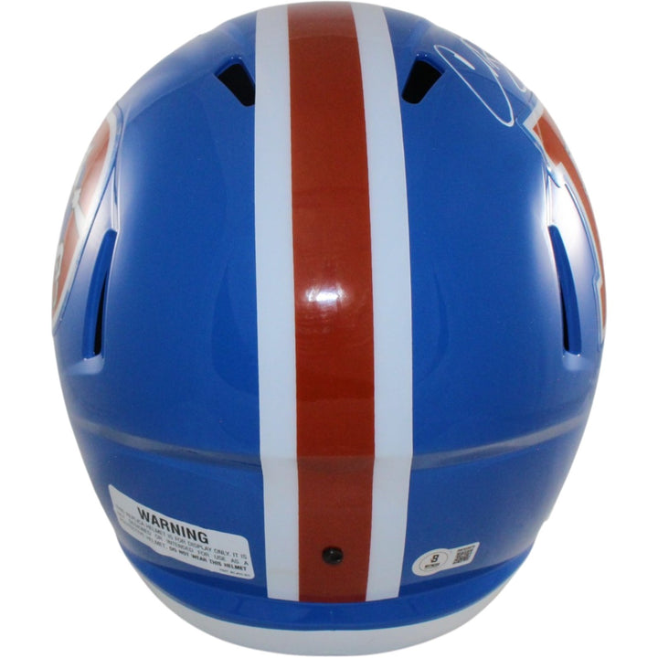 Champ Bailey Autographed Denver Broncos F/S TB 75-96 Helmet Beckett WIT 56356