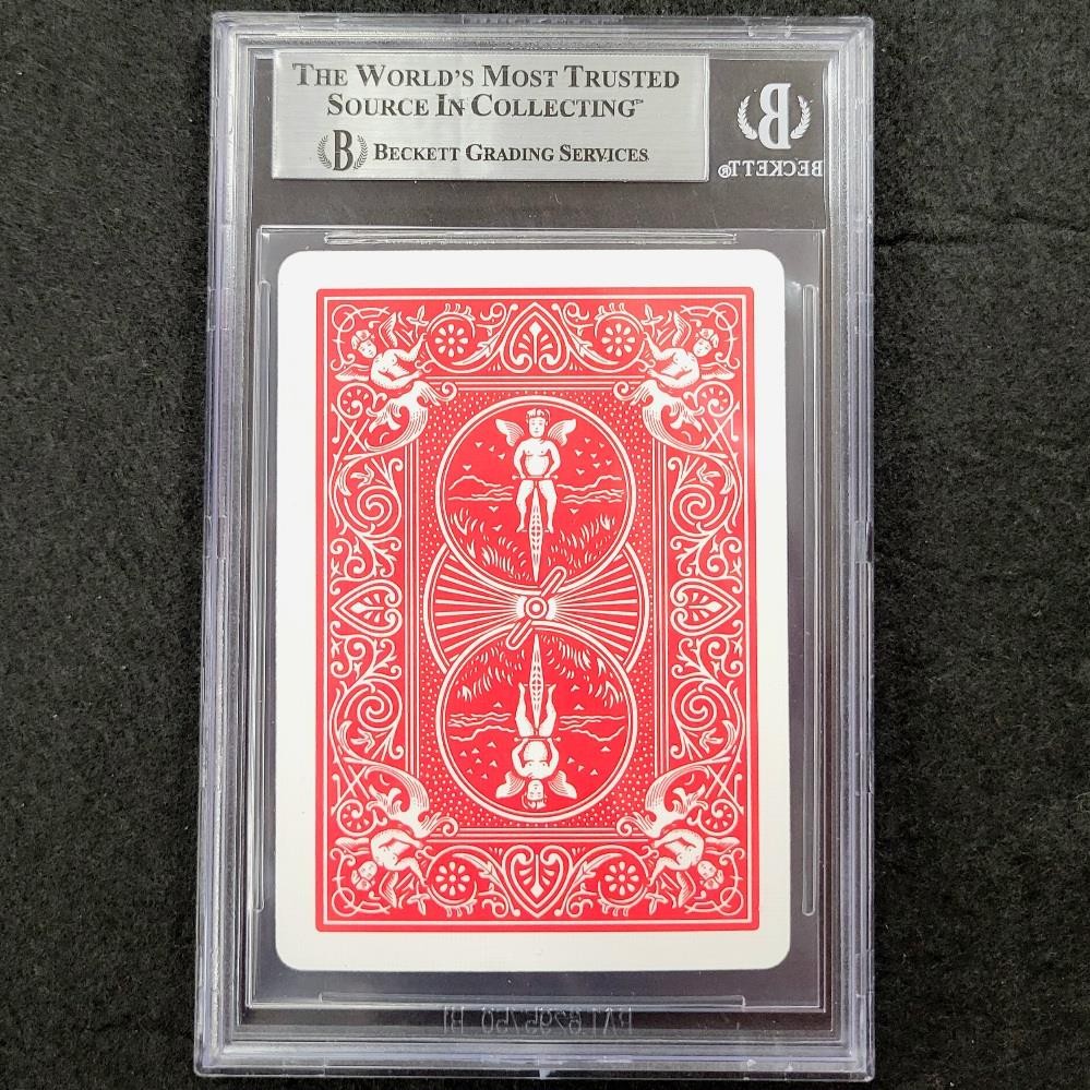 Jesse Eisenberg signed 5 Spade Playing Card Now You See Me autograph Beckett BAS