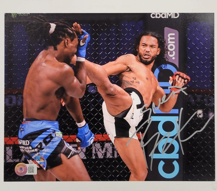 "Smooth" Benson Henderson signed 8x10 Photo Bellator MMA autograph ~ Beckett BAS