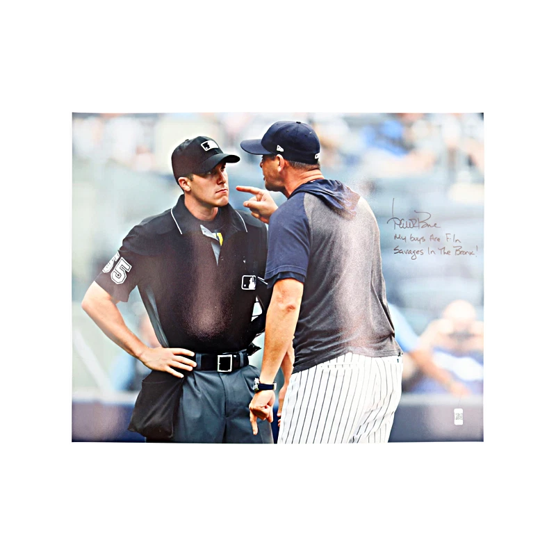 Aaron Boone New York Yankees Autographed 16X20 Photo Inscribed "My Guys are F'in Savages in the Bronx"  (CX Auth)
