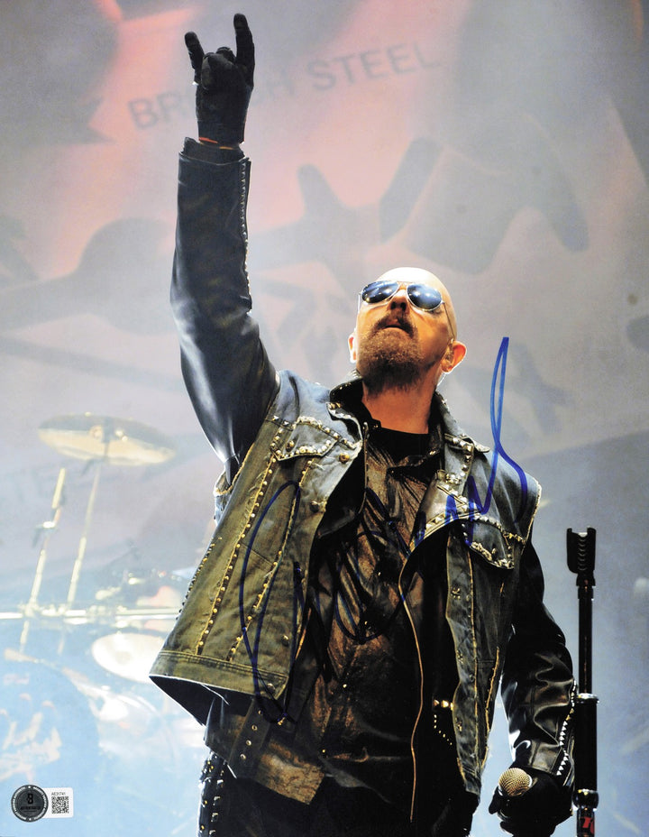 Rob Halford Autographed Signed 11x14 Photo Judas Priest Beckett BAS QR #AE31741