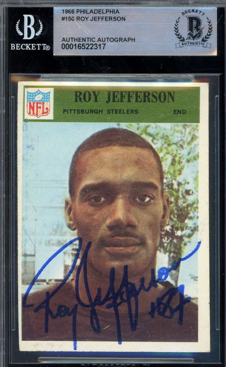 Roy Jefferson Beckett BAS Signed 1966 Philadelphia Rookie Autograph