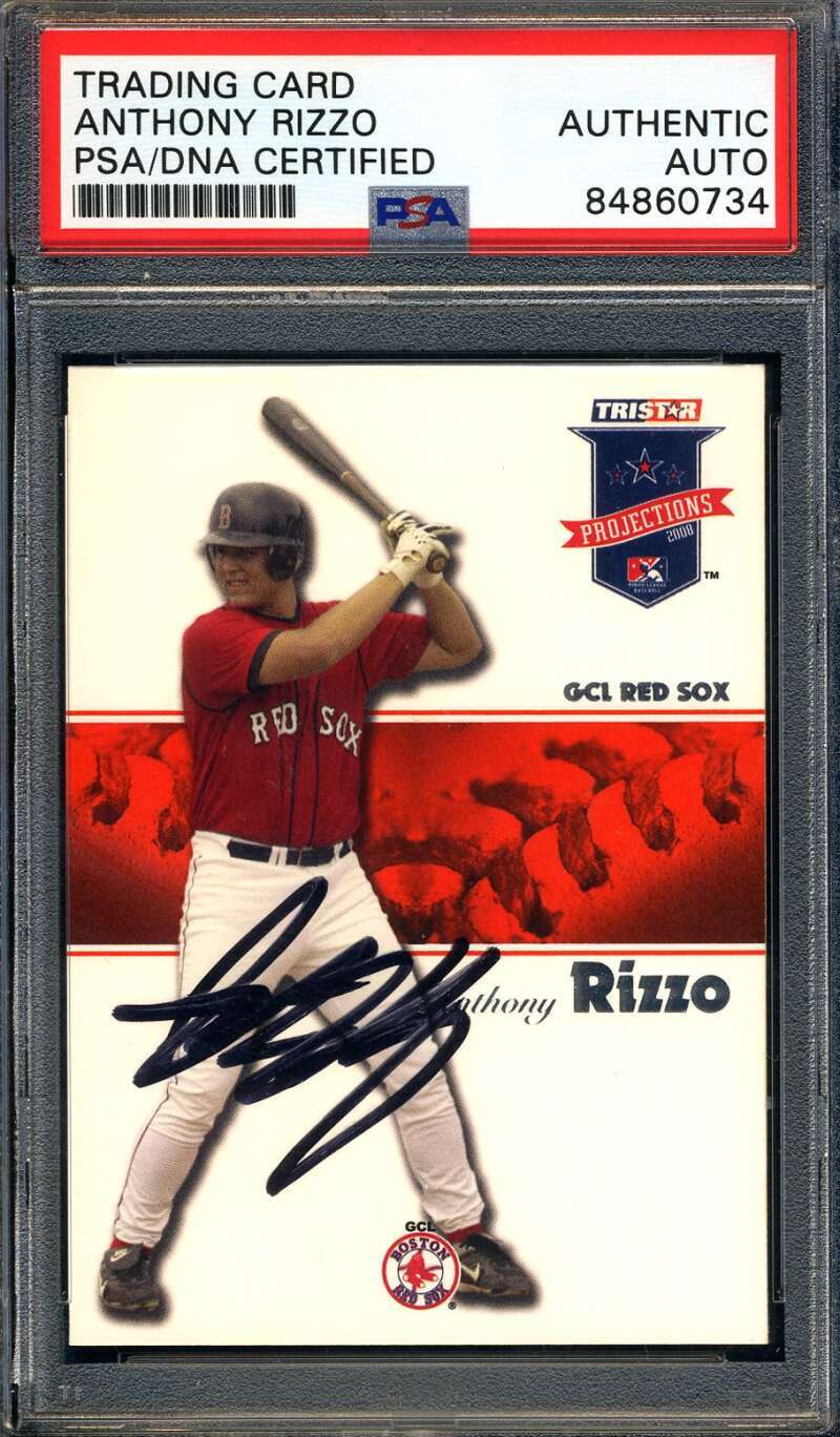 Anthony Rizzo PSA DNA Coa Signed 2008 Tristar Projections Rookie Autograph