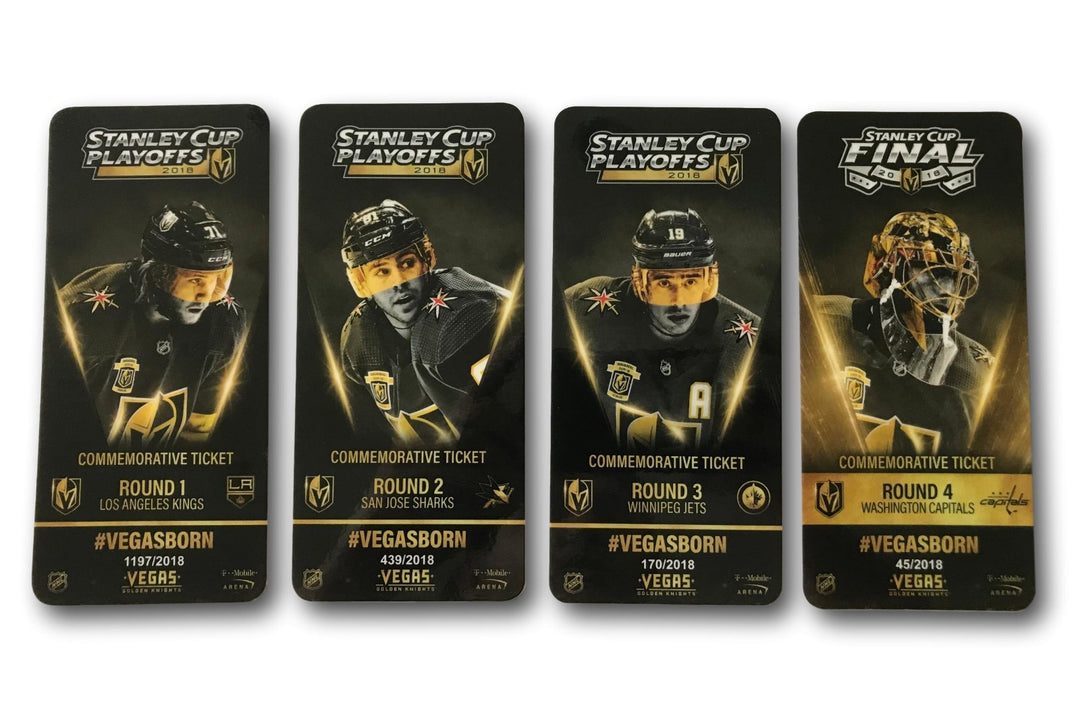 Vegas Golden Knights Commemorative Playoff Tickets Set #D/2018 Stanley Cup
