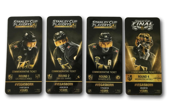 Vegas Golden Knights Commemorative Playoff Tickets Set #D/2018 Stanley Cup