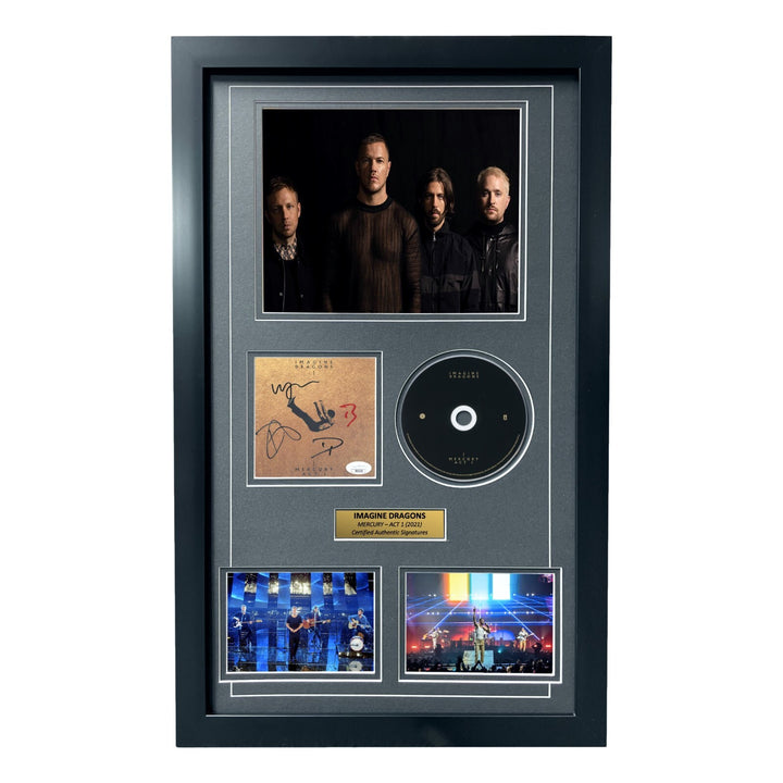 Imagine Dragons Signed Mercury CD Album Framed Collage JSA COA Dan Reynolds Band