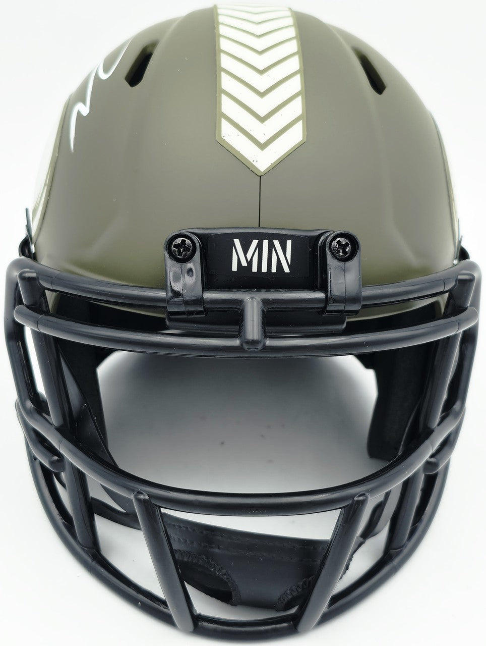 Jordan Addison Auto Vikings Army Salute To Service Speed Mini Helmet Beckett