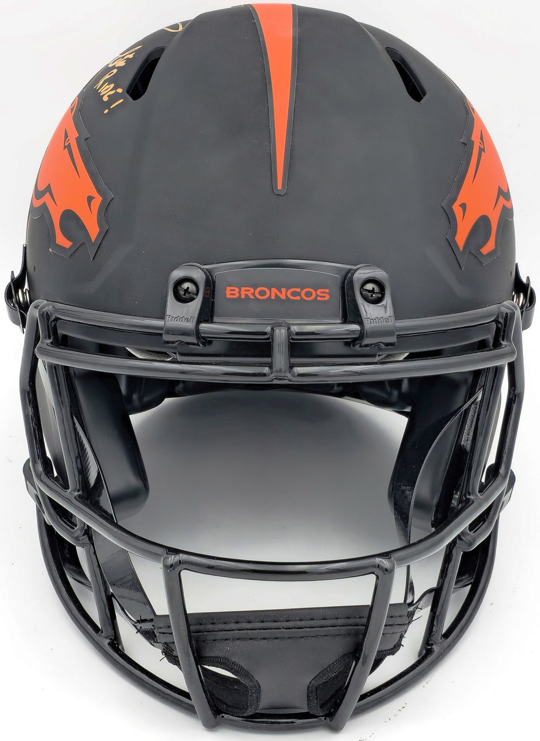 Russell Wilson Auto Broncos Eclipse Black Full Size Auth Helmet Lets Ride
