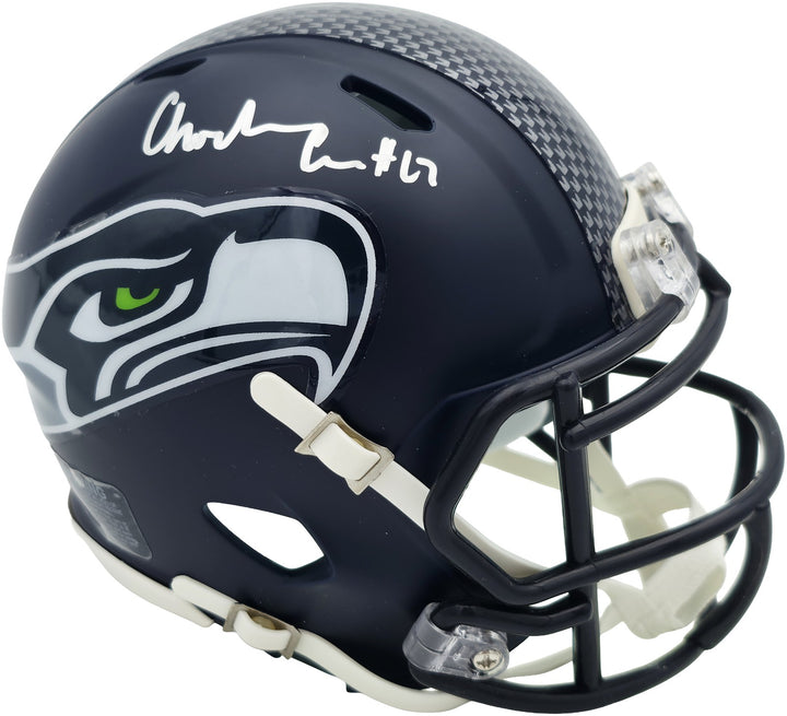 Charles Cross Signed Seattle Seahawks Blue Speed Mini Helmet MCS Holo
