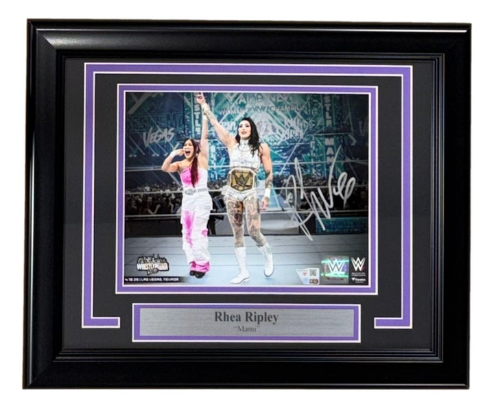 Rhea Ripley Signed Framed 8x10 WWE Wrestlemania Vegas Photo Fanatics