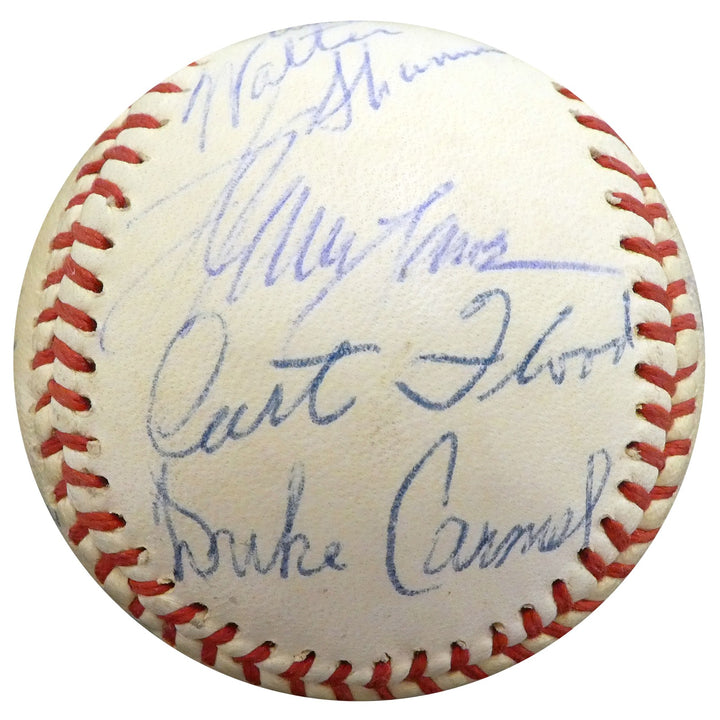 1960 Spring Training Signed Baseball With 28 Total Signatures Curt Flood Beckett