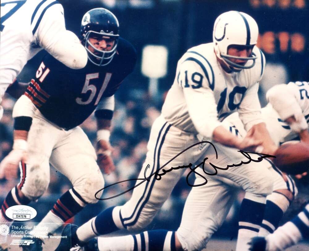 Johnny Unitas JSA Coa Signed 8x10 Photo Autograph